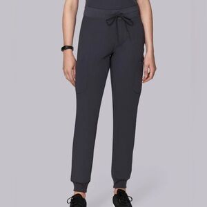 Mandala Scrubs XS Petite 9 Pocket Joggers Pewter